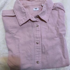 Uniqlo pink flannel